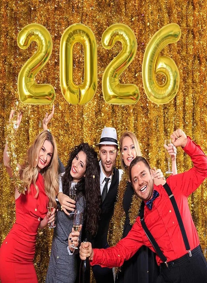 Qmraercu 2026 Balloons 40 Inch 2026 Number Balloons, 2026 Gold Balloons Large Foil Happy New Year Balloons for New Year Eve Party Supplies 2026 New Years Decorations 2026 Graduation Christmas Birthday Wedding - Image 3
